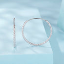 925 Sterling Silver Earrings Hoops 2.5 cm for Women-3