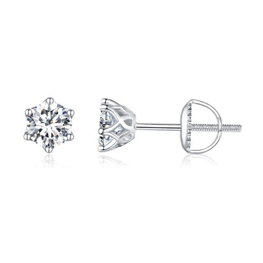 925 Sterling Silver Moissanite Earrings for Women - 0