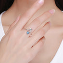 S925 Sterling Silver Star and Airplane Ring Set for Women-6