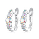 925 Sterling Silver Earrings with CZ in Pavé Setting, 12x3mm, for Women-4