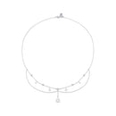 925 Sterling Silver 400mm CZ Pavé Setting Necklace for Women-2