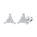 925 Sterling Silver Earrings with Pavé Setting CZ-1