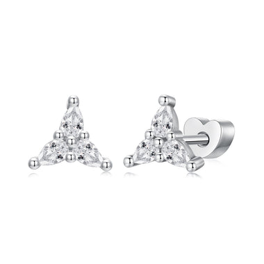 925 Sterling Silver Earrings with Pavé Setting CZ