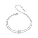 925 Sterling Silver Moissanite 1 Carat Bracelet for Women - White Gold Plated, 150+60mm-3