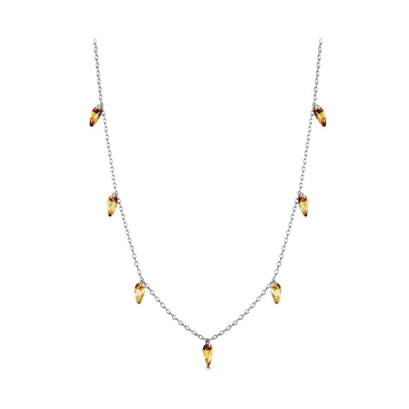 925 Sterling Silver 0.60 Carat Glass Bead Adjustable Necklace for Women