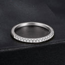 925 Sterling Silver 0.01ct Moissanite Ring in Size 8A-7