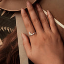 925 Sterling Silver White Gold Plated Jade Ring with CZ for Women-7