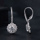 925 Sterling Silver Moissanite 1ct Earrings 26x11mm Pavé White Gold for Women-1