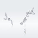 925 Sterling Silver Earrings with Platinum Plating and CZ for Women-4