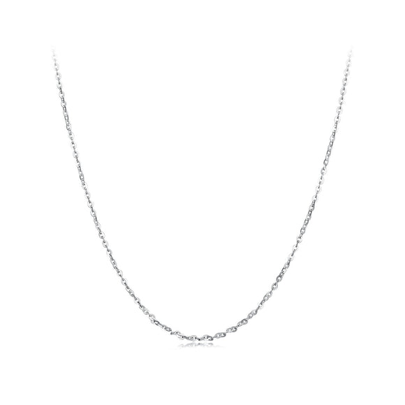 925 Sterling Silver Plated Platinum Necklace 45.0 cm for Men