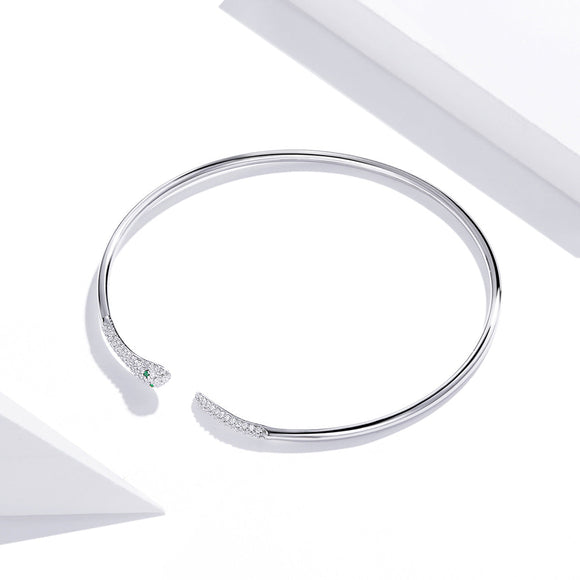 S925 Sterling Silver Bracelet with Pavé Setting CZ 6cm Diameter for Women