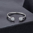 925 Sterling Silver Moissanite Ring Size E-3