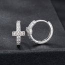 925 Sterling Silver Moissanite Earrings 1.3cm for Women-3