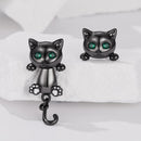 Brass & S925 Silver Earrings | 2.8*1.1cm | White Gold Plated with Pavé Setting CZ for Women-6