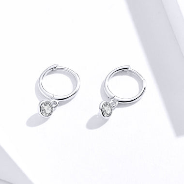 925 Sterling Silver Gold Plated Pavé Setting CZ Earrings for Women - 0