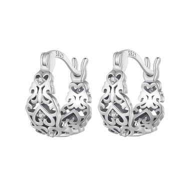 925 Sterling Silver Earrings with Pavé Setting CZ