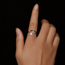 925 Sterling Silver Moissanite Heart-Shaped Ring Size 7 for Women-6