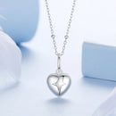 925 Sterling Silver Plated White Gold Necklace 40+5cm with 1.8*1.0cm Pendant for Women-4