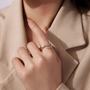 925 Sterling Silver Moissanite 0.06 Carat Ring for Women, Size E-7