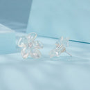 925 Sterling Silver Earrings with Pavé Setting CZ and Resin, 2.5x2.1cm for Women-4