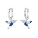 925 Sterling Silver Opal Nanometer Stone Earrings, White Gold Plated, 23*13mm for Women-1