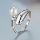 925 Sterling Silver Quality Shell Pearl Ring for Women-2