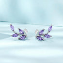 925 Sterling Silver Earrings with CZ and Oxidized Finish - 1.3*0.6cm-4
