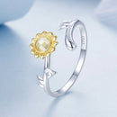 925 Sterling Silver Transparent Glass Ring 1.7mm for Women-3