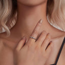 925 Sterling Silver Ring with Pavé Setting CZ, Size 6.0 for Women-4