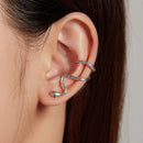 925 Sterling Silver Oxidized 2.5x1.9 cm Pavé Setting CZ Earrings for Women-7