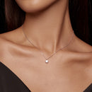 925 Sterling Silver Plated Platinum Moissanite Necklace 39+5cm for Women-7