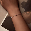 925 Sterling Silver Bracelet with Pavé Setting CZ and White Gold Plating-5