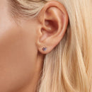 925 Sterling Silver Earrings with Pavé Setting CZ in White Gold for Women-6