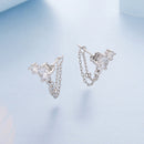 925 Sterling Silver White Gold Plated Pavé Setting CZ Earrings, 1.5cm for Women-3
