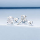 925 Sterling Silver Earrings with Pavé Setting CZ, 0.7*0.5cm, for Women-2