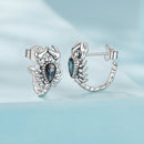 925 Sterling Silver Oxidized Earrings with Pavé CZ for Women-2