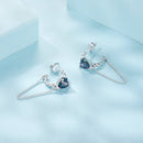 925 Sterling Silver Transparent Glass Earrings for Women-5