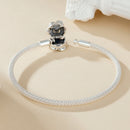 925 Sterling Silver Bracelet with Oxidized Finish and CZ 17.0 cm-5