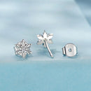 925 Sterling Silver Earrings with Pavé Setting CZ in Oxidized Finish-2