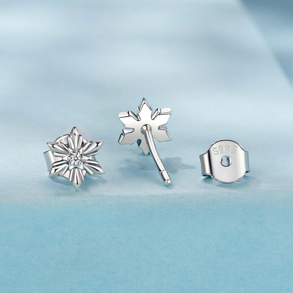 925 Sterling Silver Earrings with Pavé Setting CZ in Oxidized Finish