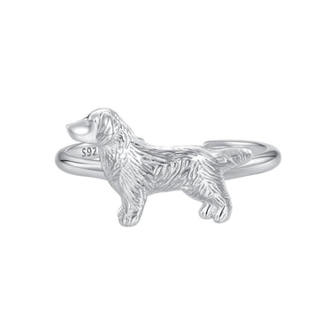 925 Sterling Silver Dog Ring 1.7mm for Women - 0