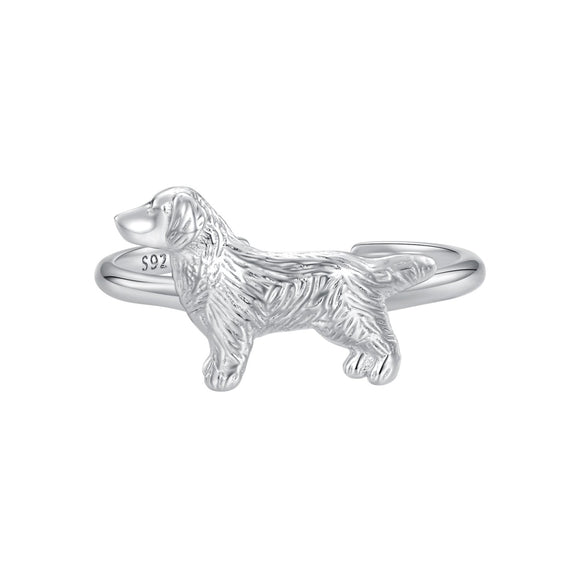 925 Sterling Silver Dog Ring 1.7mm for Women