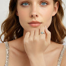925 Sterling Silver Enamel Pavé CZ Spiral Ring for Women-7