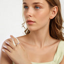 925 Sterling Silver Transparent Glass Pendant Rings for Women-7