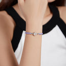 925 Sterling Silver Oxidized Silver Leather 17cm Bracelet-7