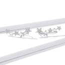 925 Sterling Silver Earrings with Plated Platinum and Pavé Setting CZ-2