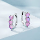 925 Sterling Silver Earrings with Transparent Glass for Women-2