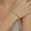 925 Silver Oxidized Pavé Setting CZ Bracelet-7