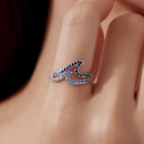 925 Sterling Silver Size 6.0 White Gold Plated CZ Ring for Women-6