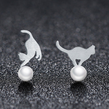925 Sterling Silver Shell Pearl Earrings for Women - 0